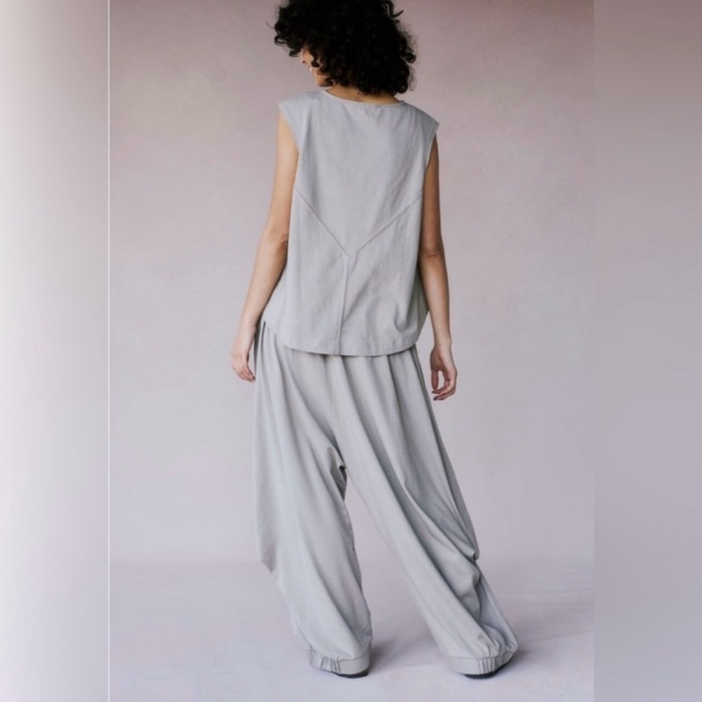 Free People Talley Set Small NWT Slouchy harem pants, hi low sleeveless top - Picture 9 of 14